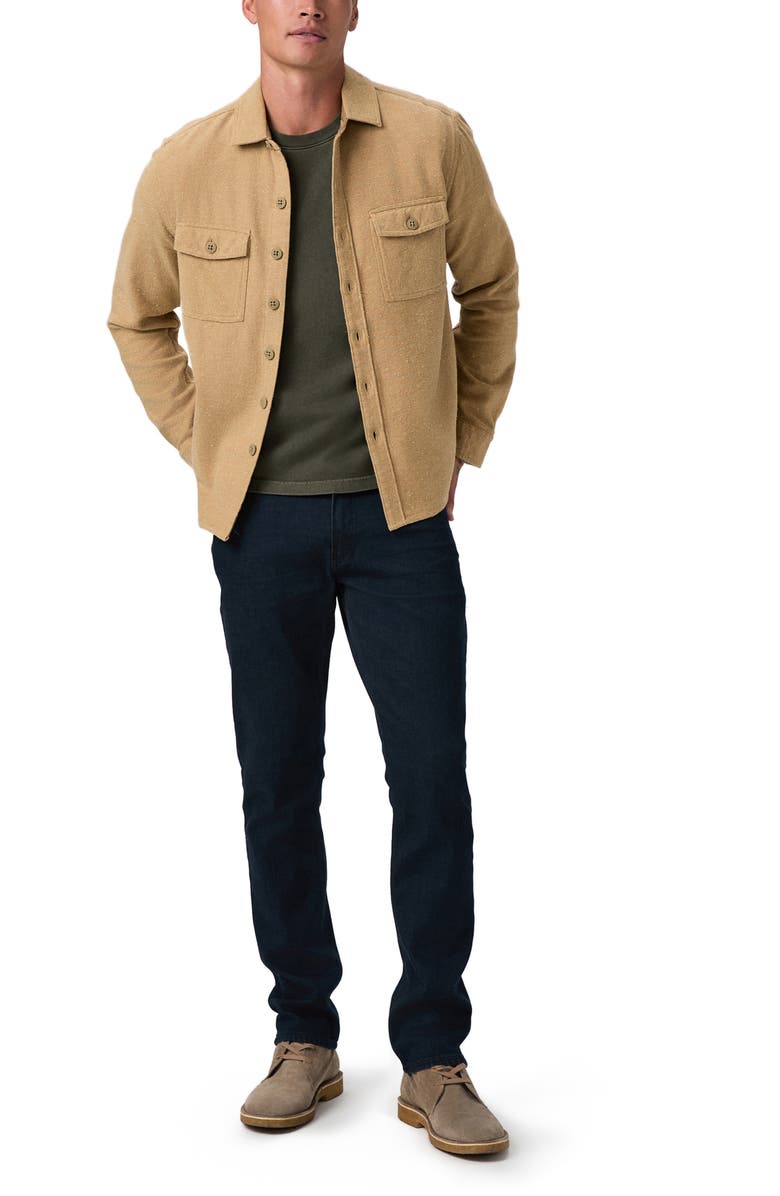 PAIGE Seymore Neppy Cotton Twill Button-Up Overshirt, Alternate, color, Nepped Sonoran Tan