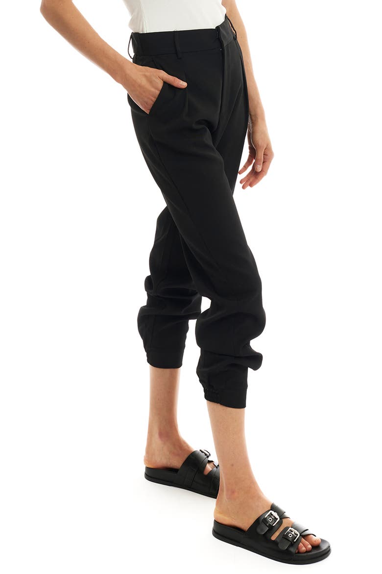 Paloma Pleated Pants, Alternate, color, BLACK
