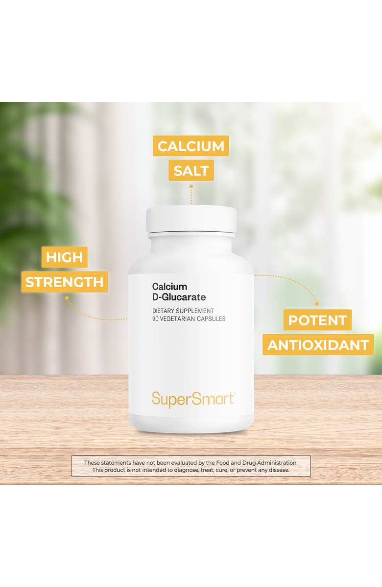 SuperSmart Calcium D-Glucarate 1500mg, Alternate, color, NO COLOR