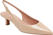 Linea Paolo Cecil Slingback Pointed Toe Kitten Heel Pump