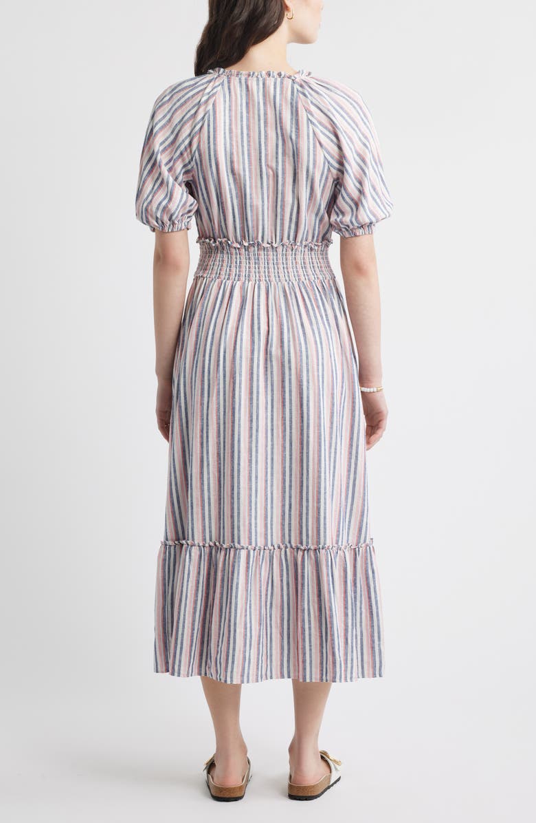 Caslon<sup>®</sup> Tie Front Linen Blend Maxi Sundress, Alternate, color, 