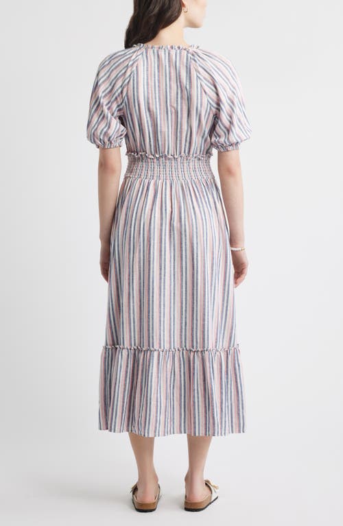 CASLONR CASLON(R) TIE FRONT LINEN BLEND MAXI SUNDRESS