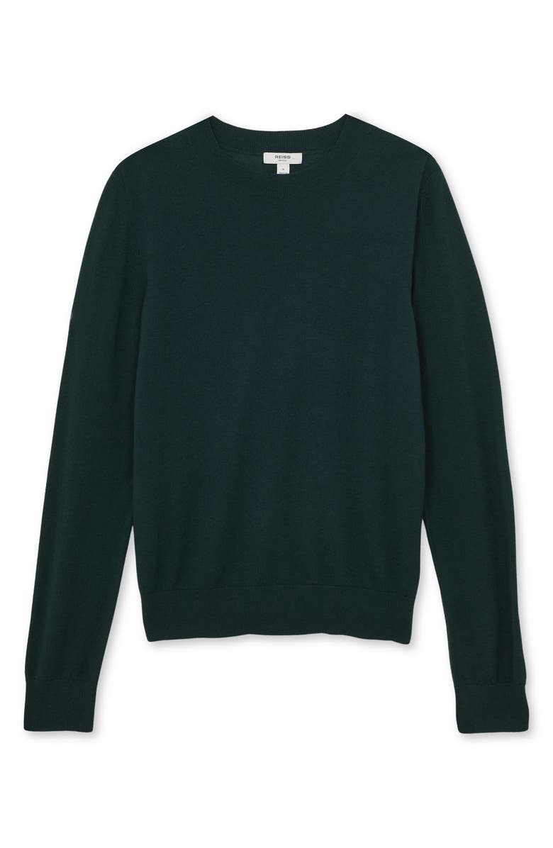 Reiss Hester Crewneck Wool Sweater, Alternate, color, Green
