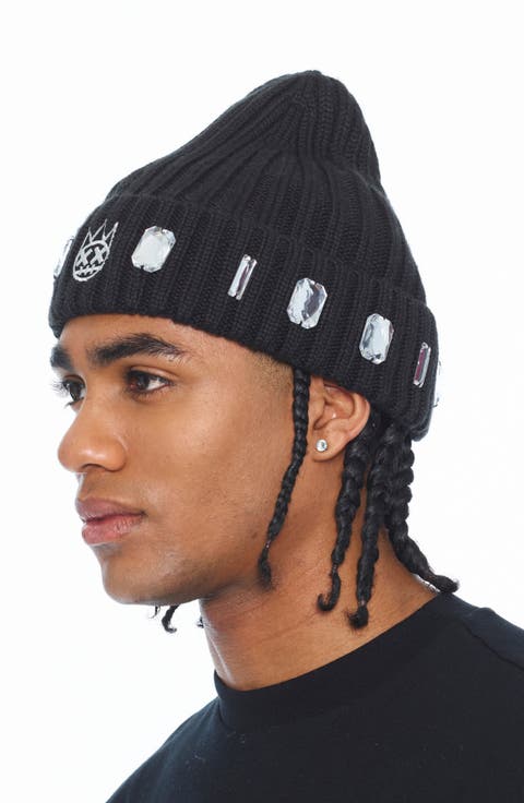 Crystal Ribbed Beanie