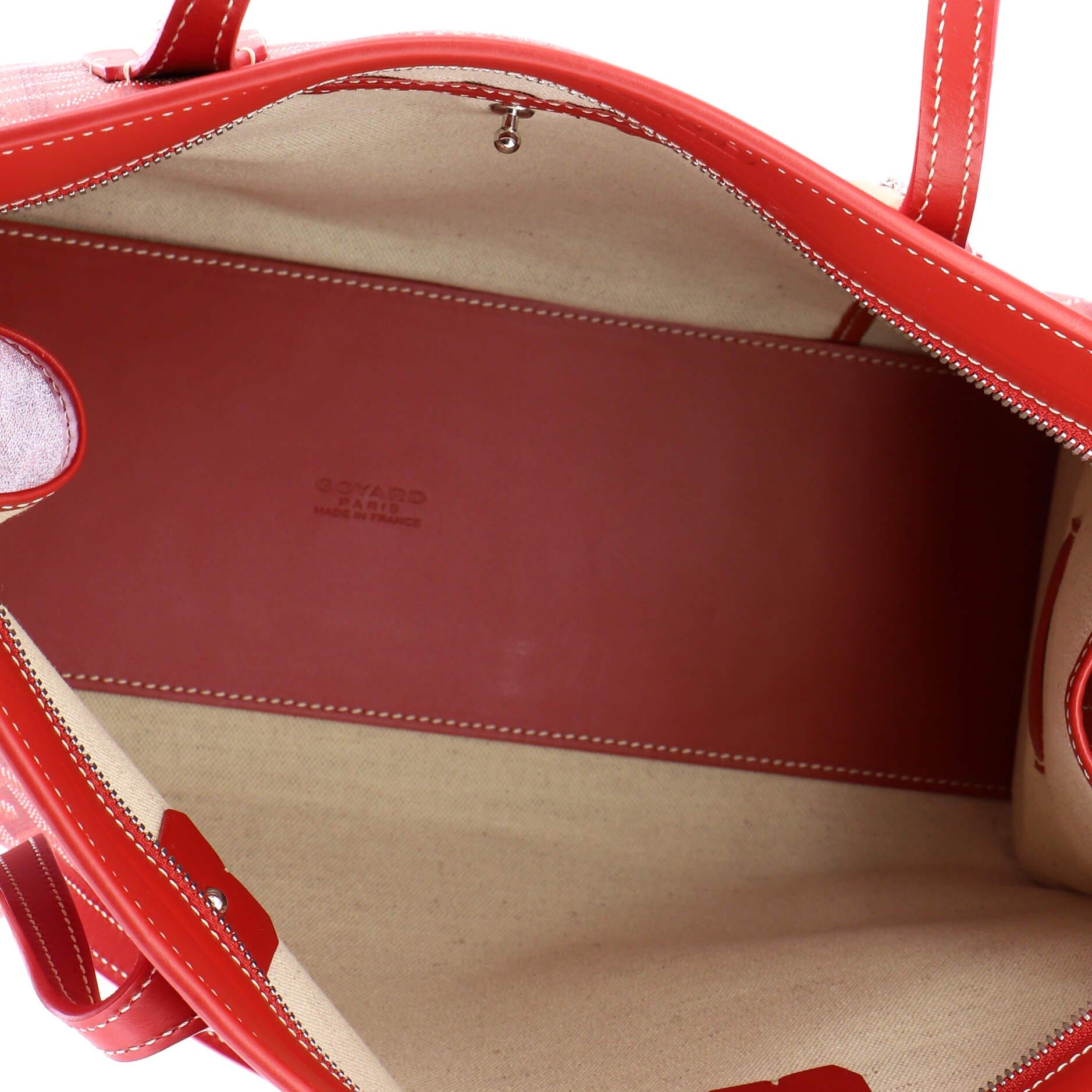 Pre-Owned Goyard Marquises Bag Coated Canvas, Alternate, color, Red