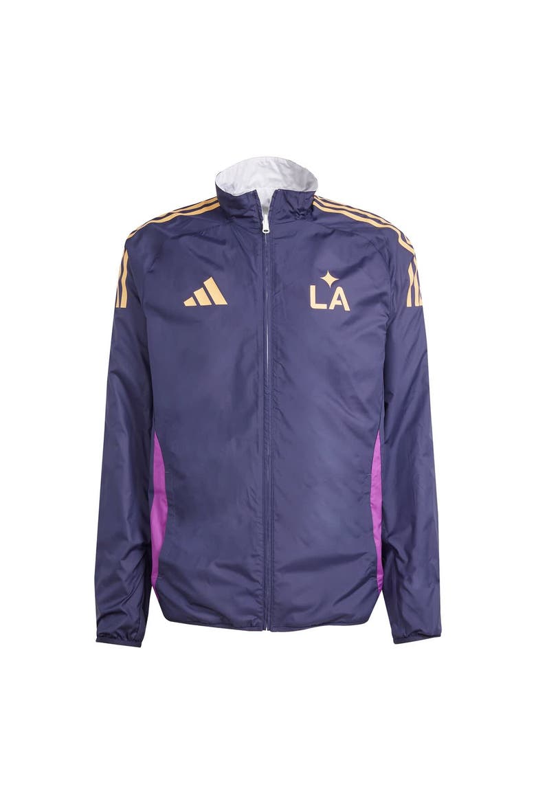 Men's adidas White/Navy LA Galaxy 2025 Anthem Reversible Full-Zip Jacket, Alternate, color, White