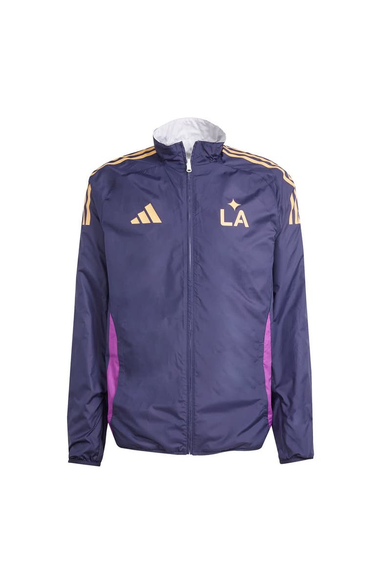 adidas Men's adidas White/Navy LA Galaxy 2025 Anthem Reversible Full-Zip Jacket, Alternate, color, White