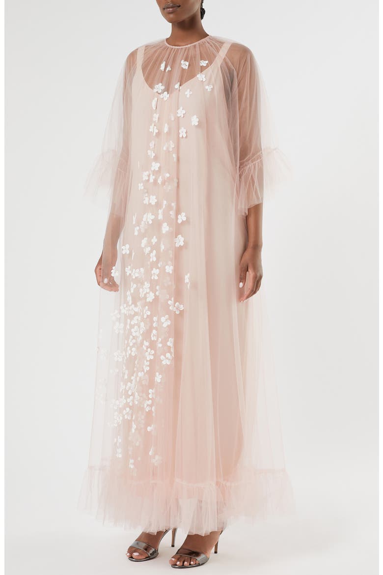 Ecalante Sheer Maxi Dress, Main, color, PINK