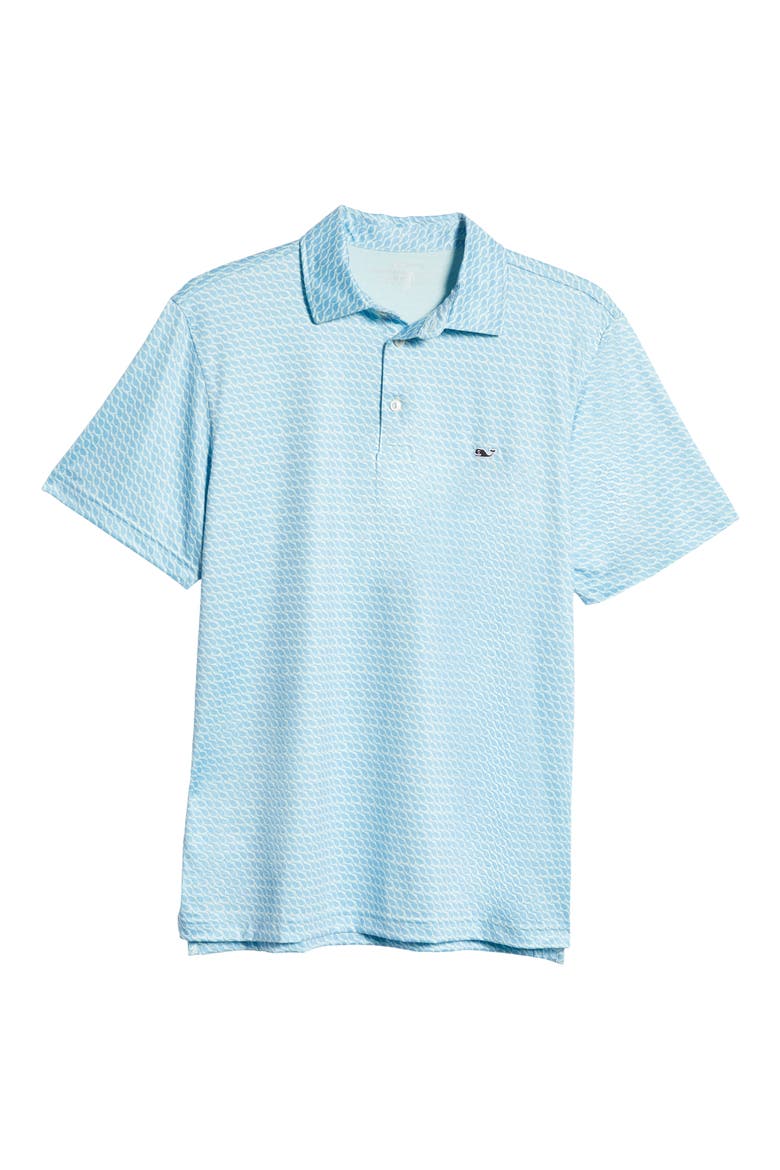 Men's Sankaty Performance Polo, Alternate, color, FISH OCEAN BREEZE