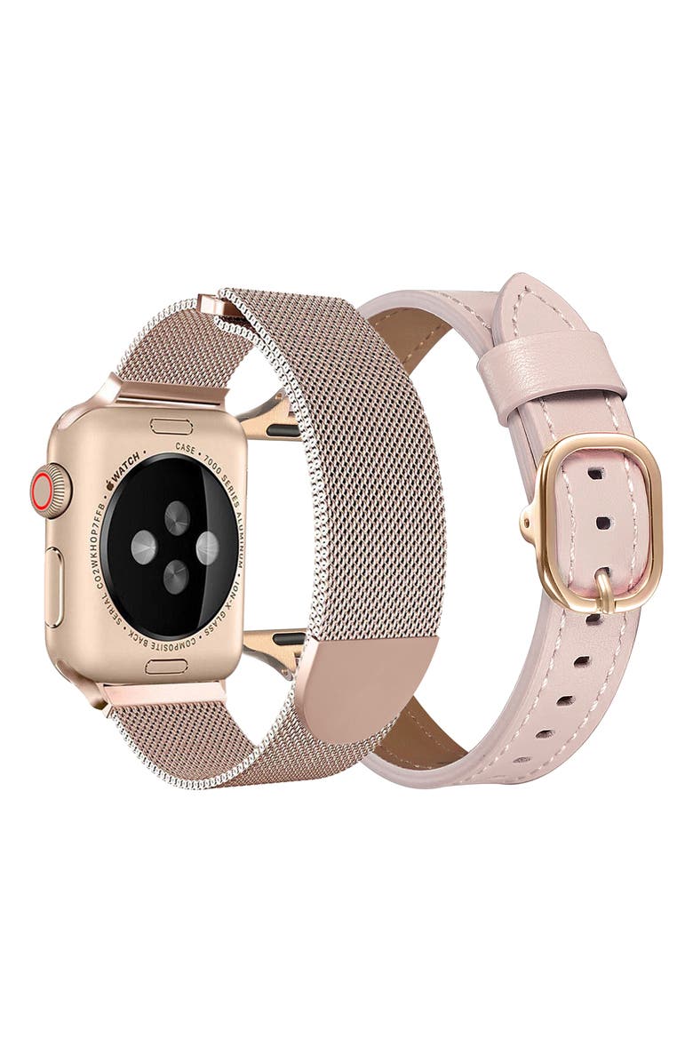 The Posh Tech Assorted 2-Pack Apple Watch<sup>®</sup> Watchbands, Alternate, color, 