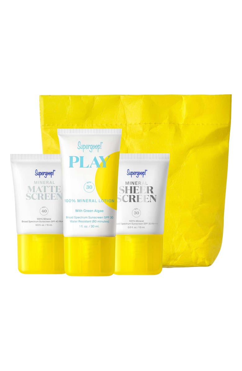 Supergoop!<sup>®</sup> 100% Mineral Sunscreen Starter Set USD $29 Value, Main, color,