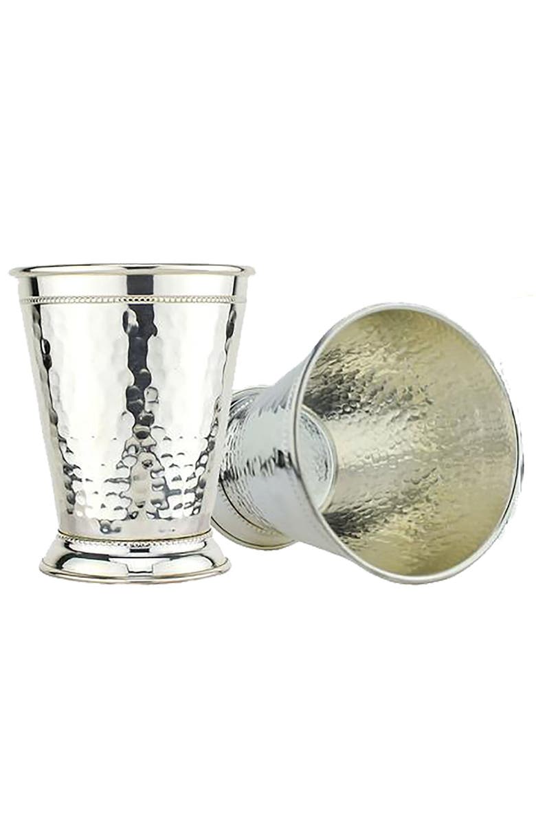 Prince of Scots Hammered Silver Julep Cup - Set of 2, Main, color, Silver