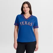 FANATICS Women's Fanatics Royal Texas Rangers Diva Race Ahead Raglan V-Neck T-Shirt
