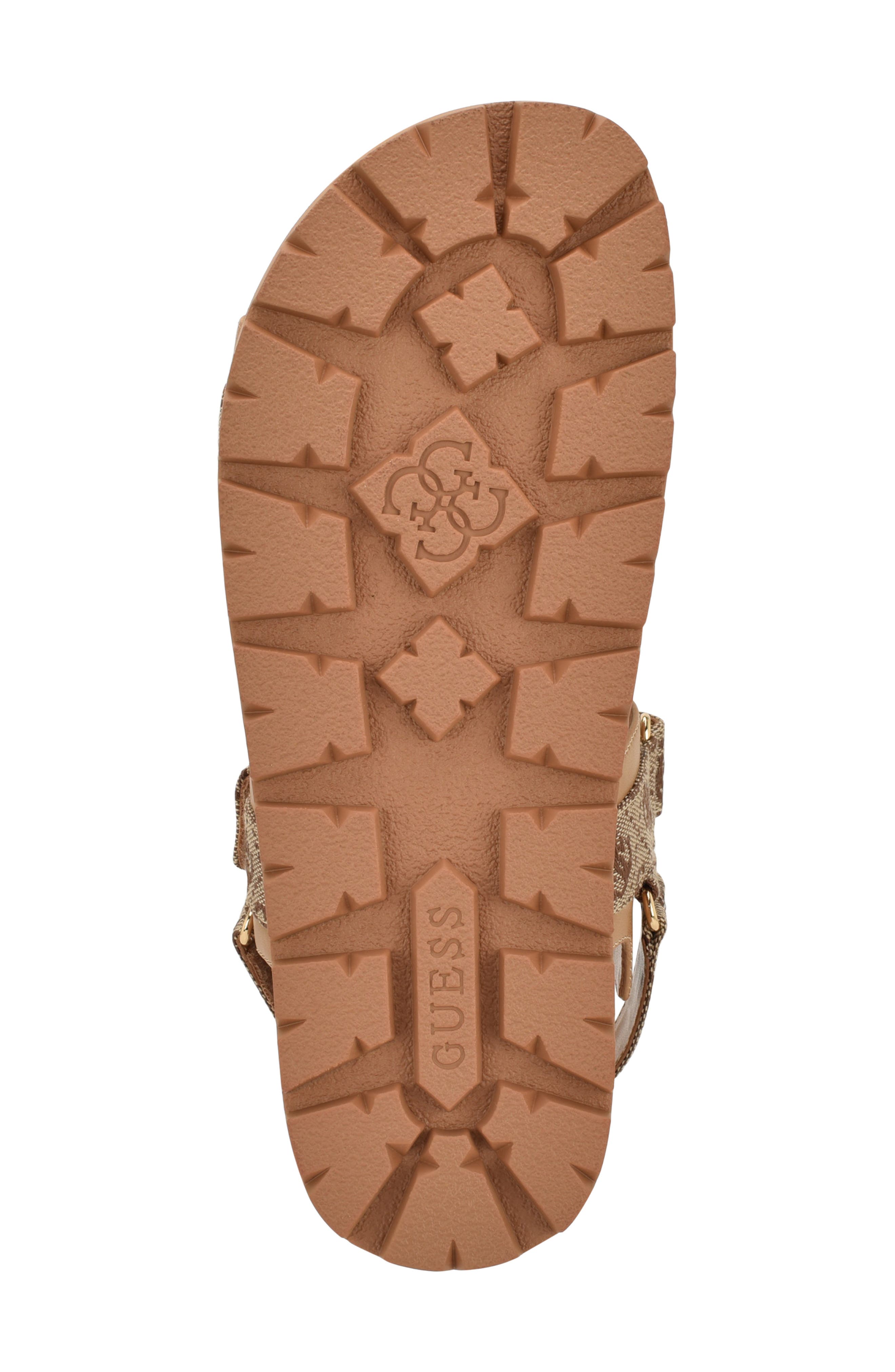 GUESS Florizi Quarter Strap Sandal, Alternate, color, Beige/ Brown