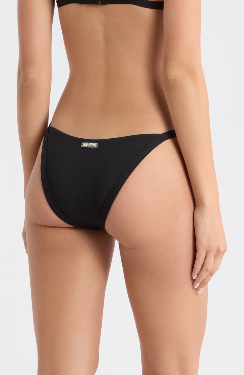 Rip Curl Surf Stripe Cheeky Bikini Bottoms, Alternate, color, Black