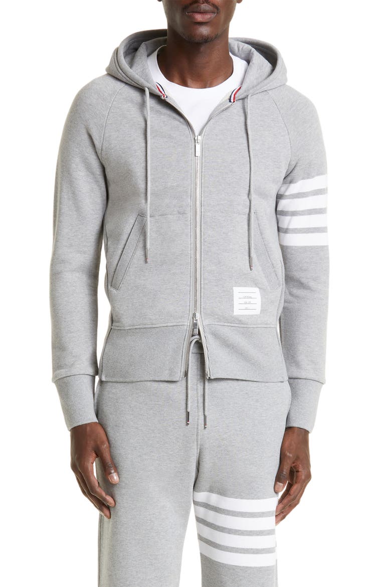 Classic 4-Bar Zip Cotton Hoodie (Men) | Nordstrom
