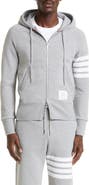 Thom Browne Classic 4-Bar Zip Cotton Hoodie