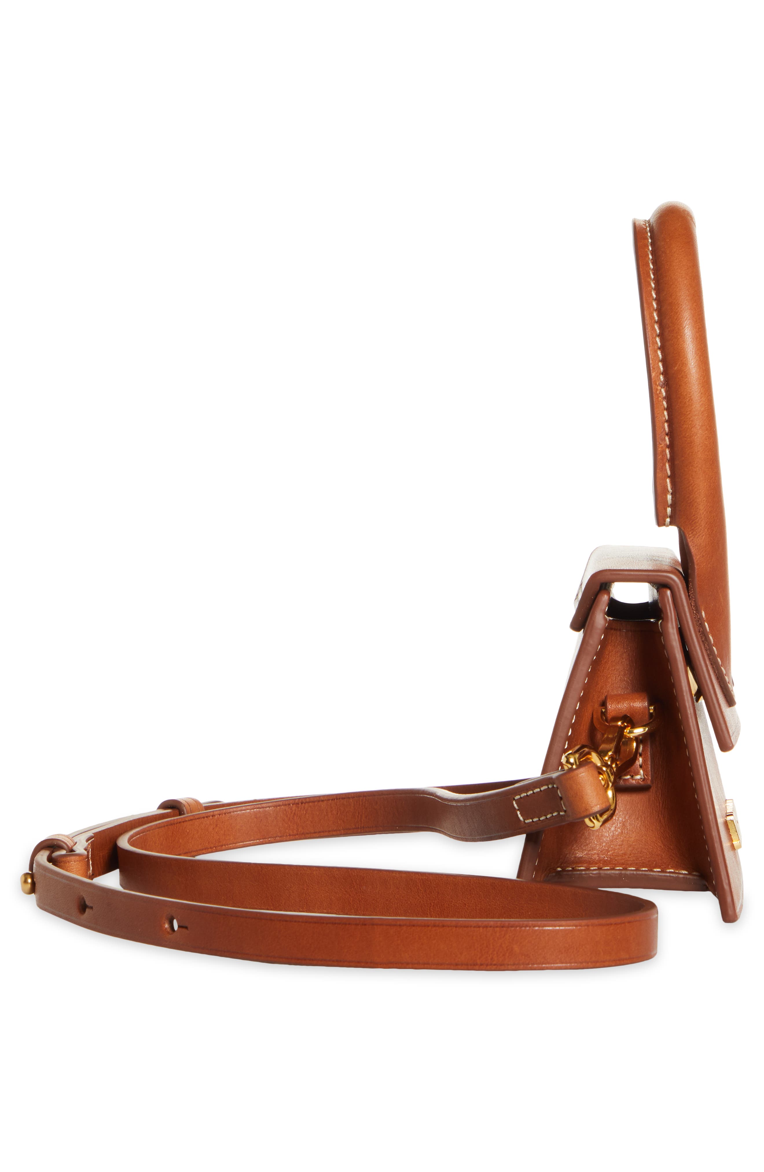 Le Chiquito Leather Mini Top Handle Bag, Alternate, color, BROWN