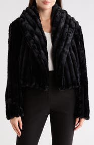 BLANKNYC Faux Fur Cropped Jacket