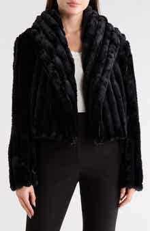 BLANKNYC Faux Fur Crop Jacket