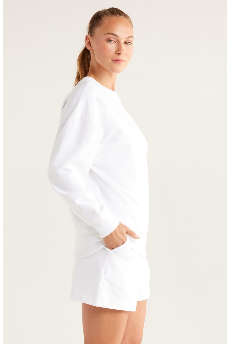Courtside Oversize Sweatshirt, Alternate, color, WHITE