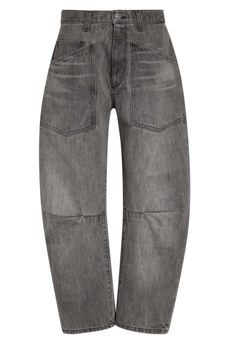 Shon Barrel Leg Jeans, Alternate, color, ASH GREY WASH