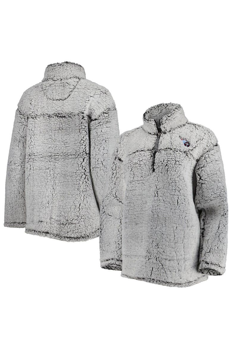 Women's G-III 4Her by Carl Banks Gray Tennessee Titans Sherpa Quarter-Zip Jacket, Main, color, Gray