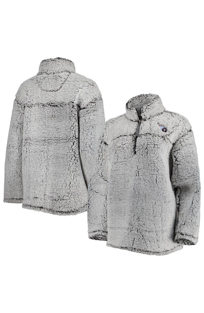 G-III 4HER BY CARL BANKS Women's G-III 4Her by Carl Banks Gray Tennessee Titans Sherpa Quarter-Zip Jacket, Main, color, Gray