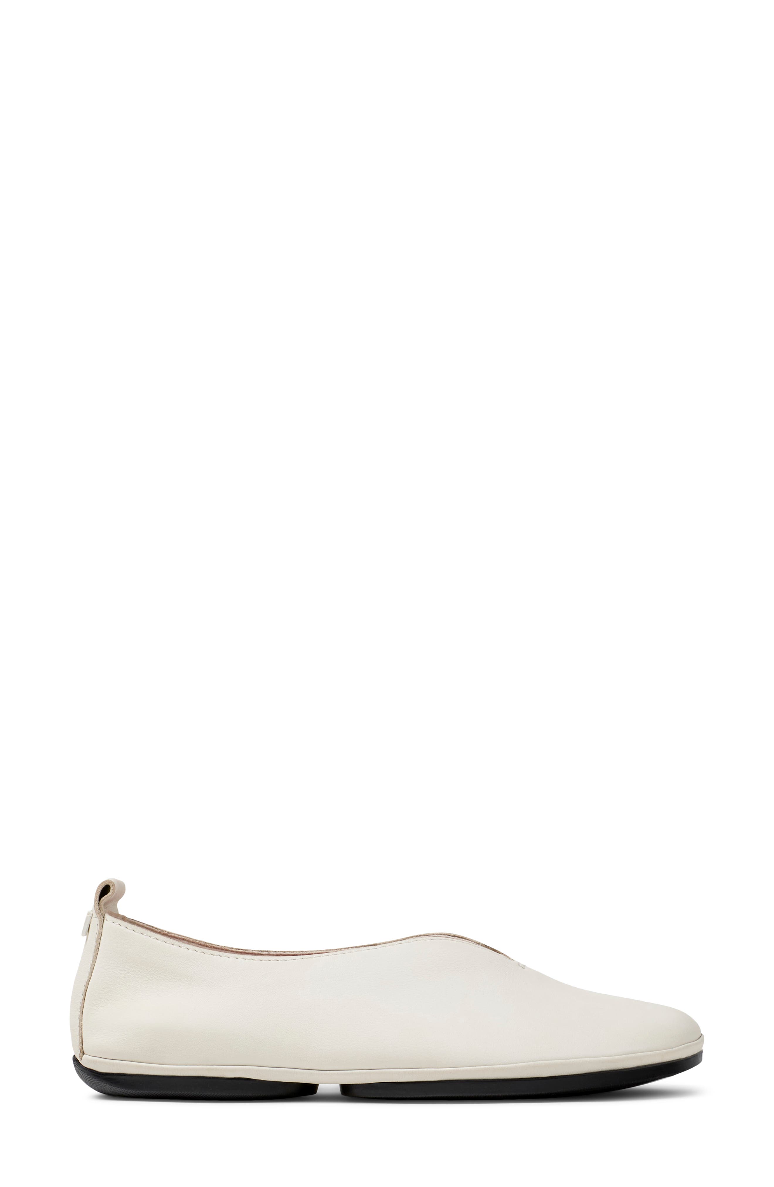 Camper Right Nina Ballet Flat, Alternate, color, White Natural