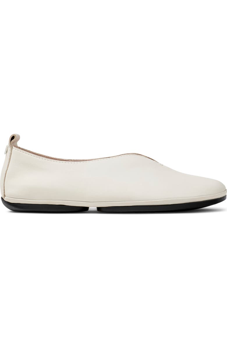 Camper Right Nina Ballet Flat, Alternate, color, White Natural