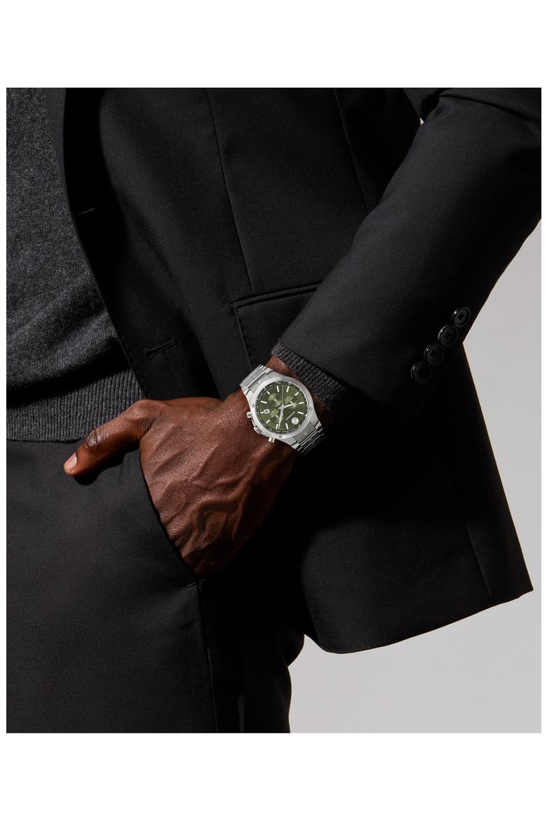 SE Chronograph Bracelet Watch, 42mm, Alternate, color, GREEN DIAL