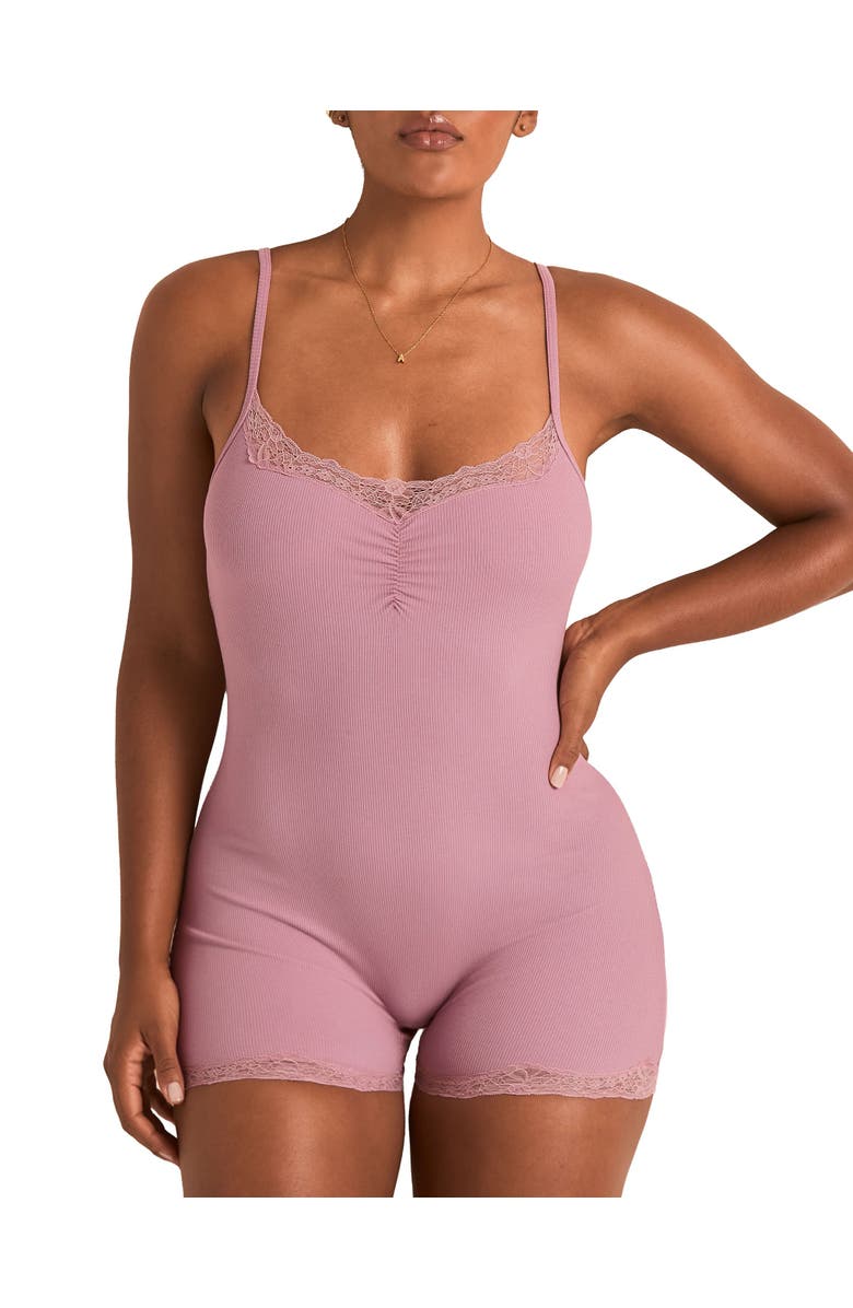 Adore Me Rib Rib Romper, Main, color, 