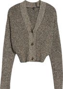 R13 Split Hem Rib Crop Cardigan