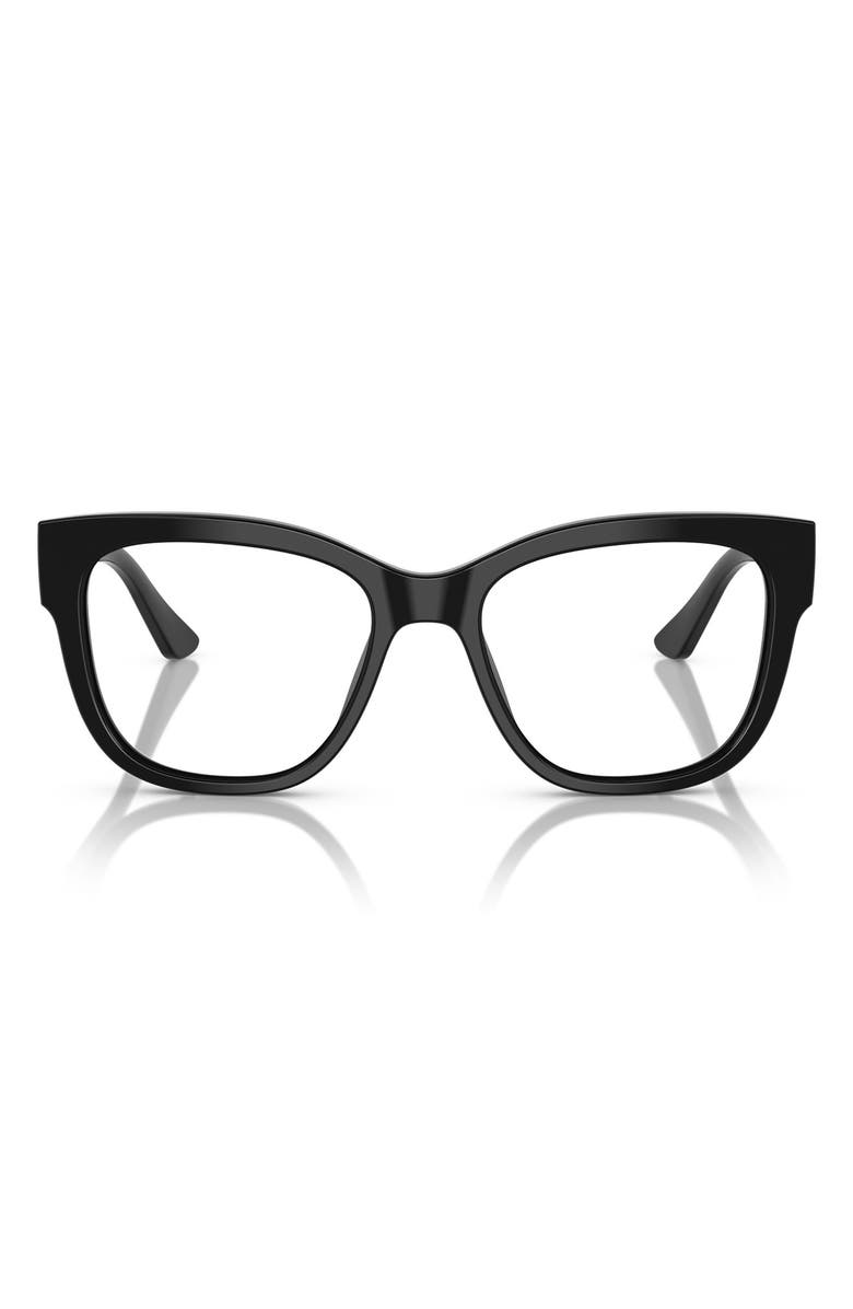 VOGUE 49mm Square Optical Glasses, Main, color, Black