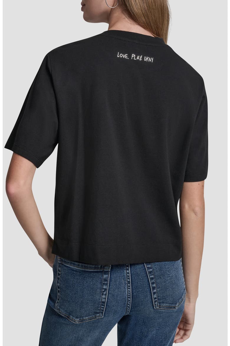 Embroidered 1989 Notebook Scribbles Graphic T-Shirt, Alternate, color, BLACK