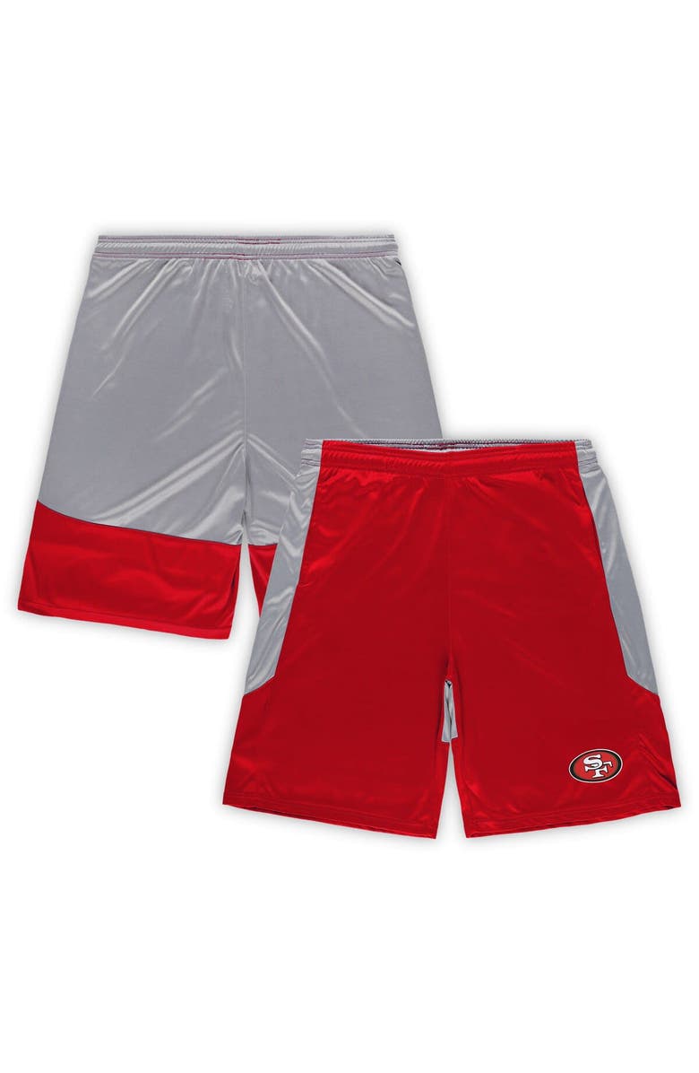 FANATICS Men's Fanatics Scarlet San Francisco 49ers Big & Tall Team Logo Shorts, Alternate, color, Scarlet