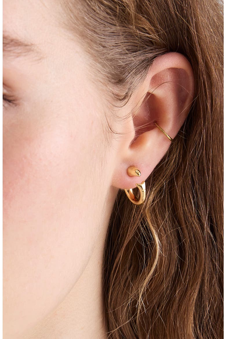 Fish Split Hoop Earrings, Alternate, color, ANTIQUE GOLD