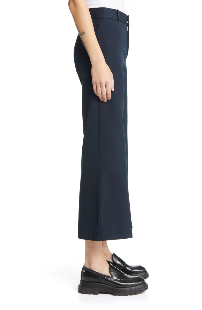 FRAME Le Crop Palazzo Wide Leg Trousers, Alternate, color, Navy