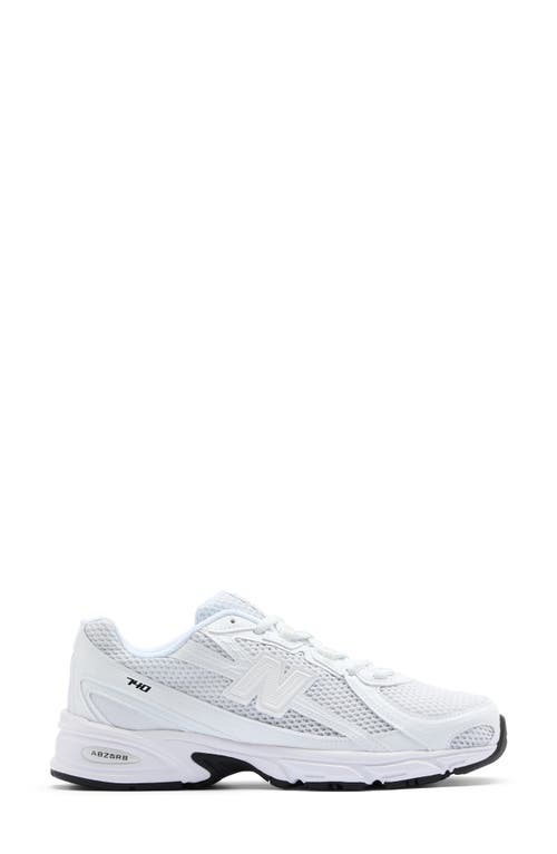 New Balance 740 Low-top Sneakers In Nb White With Black In White
