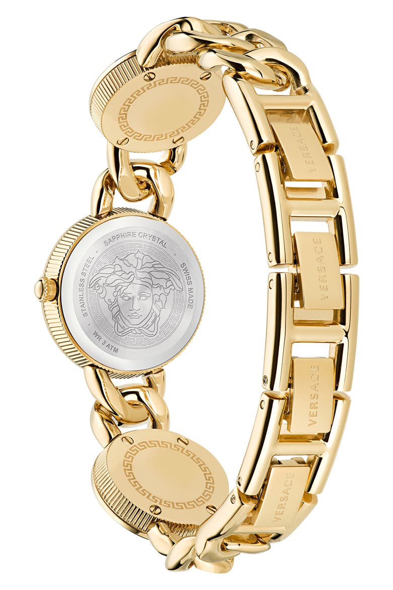 Stud Icon Diamond Bracelet Watch, 26mm, Alternate, color, IP YELLOW GOLD