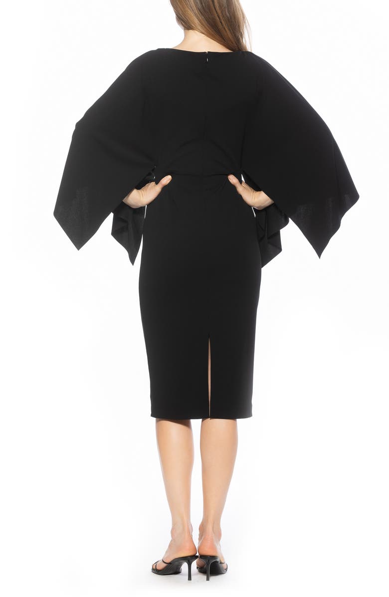 Alexia Admor Billie Bateau Neck Midi Dress, Alternate, color, Black