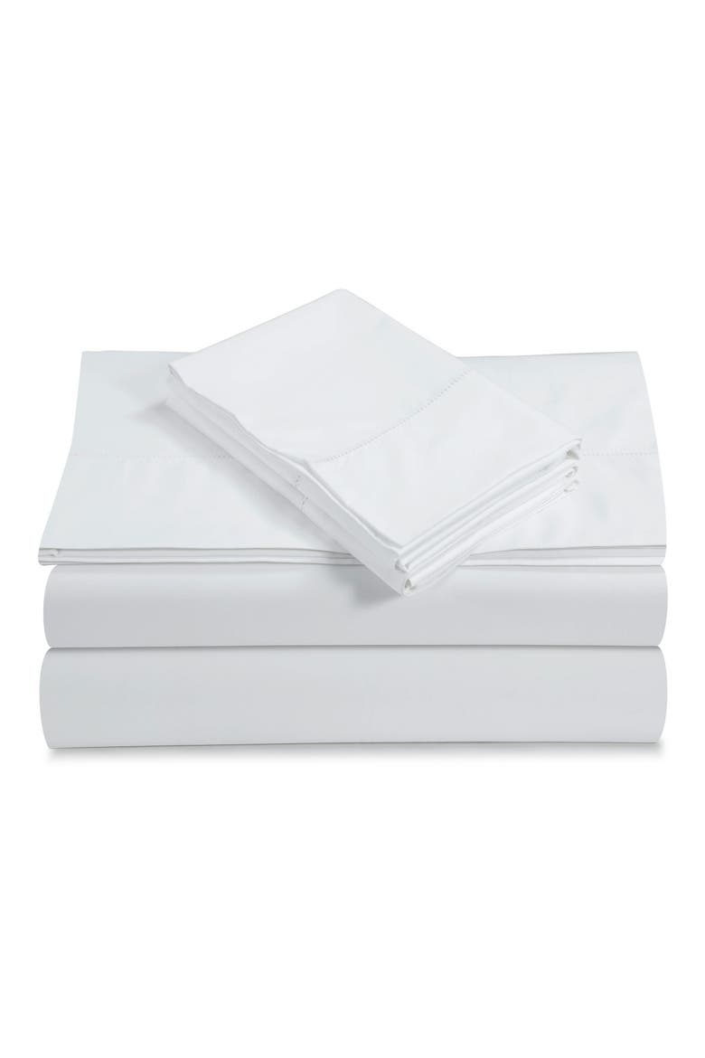 800 Thread Count Cotton Sateen Sheet Set, Main, color, WHITE