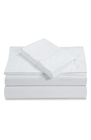 Azores Home 800 Thread Count Cotton Percale Sheet Set In White