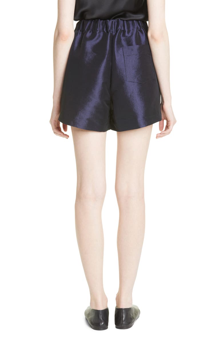 Kika Vargas Silk Blend Drawstring Shorts, Alternate, color, 