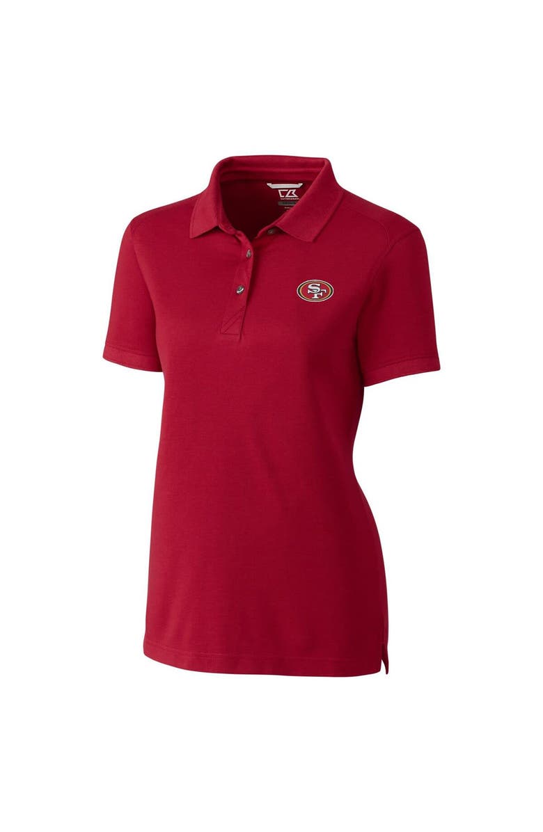 Cutter & Buck Women's Cutter & Buck Scarlet San Francisco 49ers Advantage Polo, Main, color, 