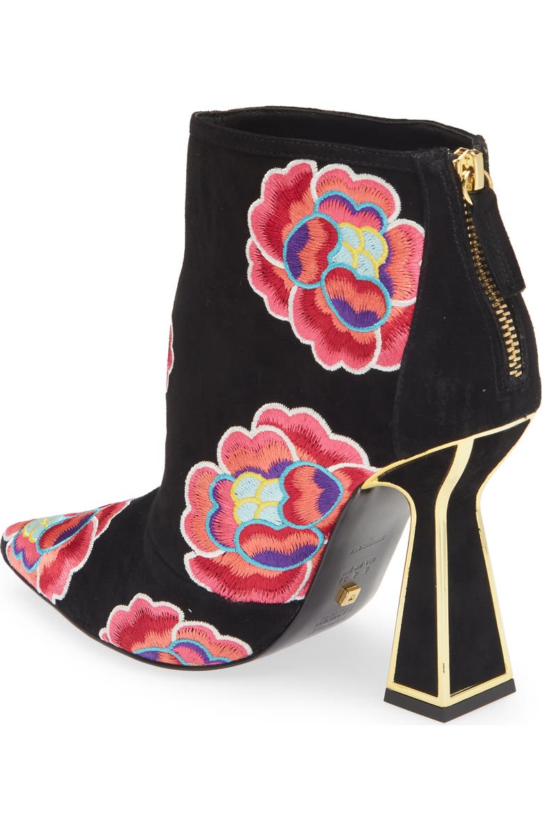 KAT MACONIE Lucie Floral Embroidered Pointed Toe Bootie, Alternate, color,