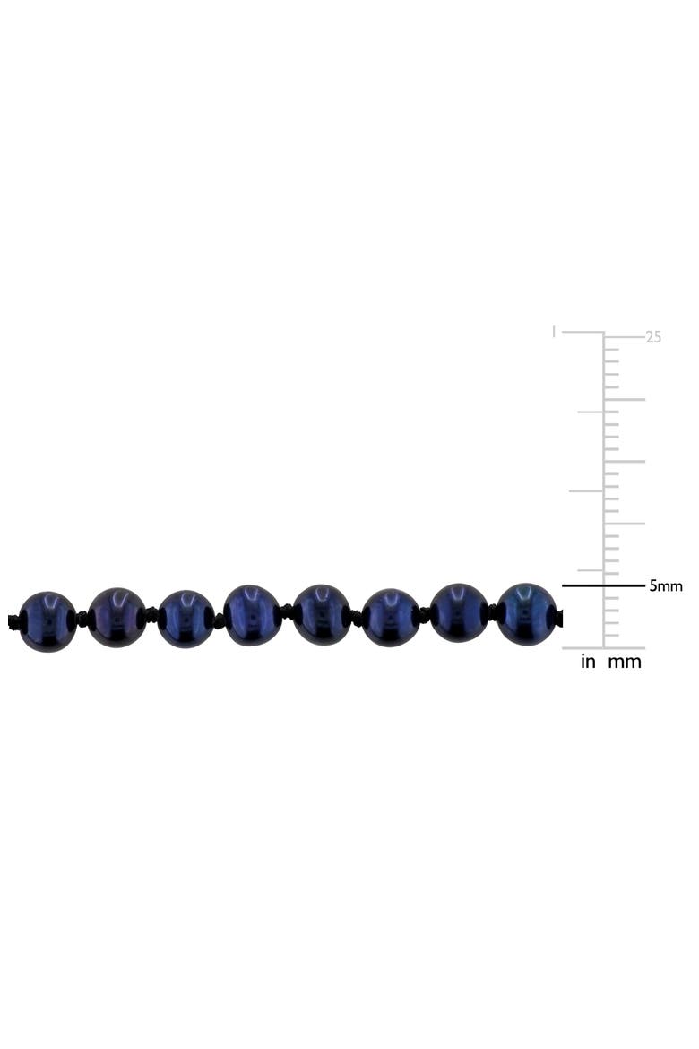 Cultured Black Pearl Necklace, 5–5.5mm, Alternate, color, BLACK