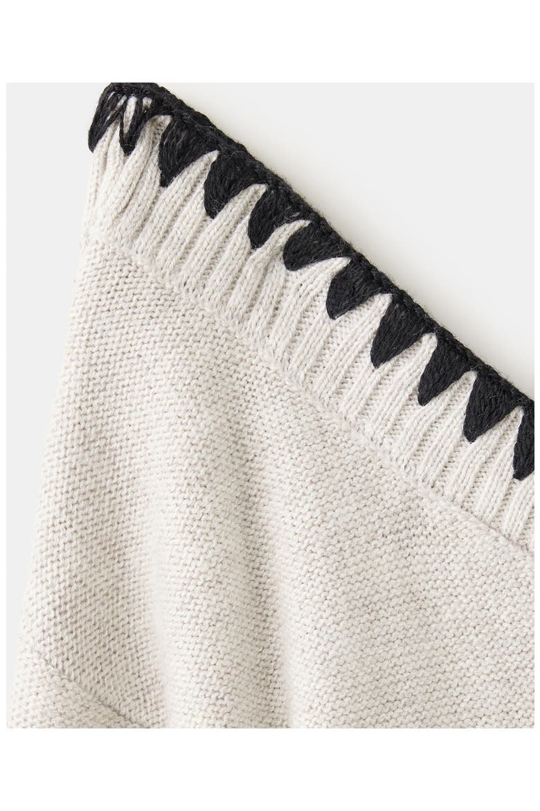 Asymmetrical Off the Shoulder Cotton Blend Sweater, Alternate, color, BEIGE