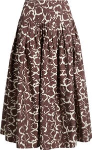 Nordstrom Pleated Cotton Poplin Skirt