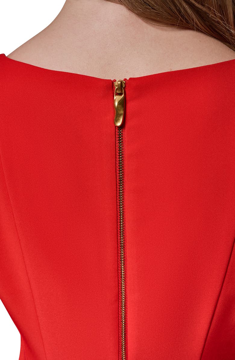 Donna Karan New York Cap Sleeve Sheath Dress, Alternate, color, Geranium